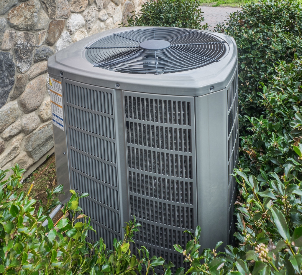 Air conditioners near plants