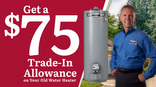 $75 Water Heater Trade-in Allowance